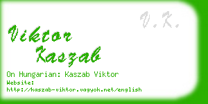 viktor kaszab business card